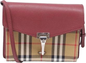 Burberry Pre-owned Derby House Check Small Macken Crossbody Bag - Dames - Vintage Schoudertas - Veelkleurig - ONE Size - Leer - Vintage