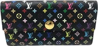 Louis Vuitton Pre-owned Wallets, female, Multicolor, Size: ONE SIZE Pre-owned Canvas Wallet