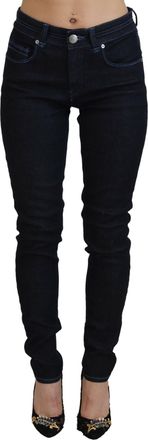 Acht Womens Skinny Dark Wash Jeans - Navy Cotton - Size 26 (Waist)