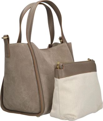 Smaak Jane Suede - Dames - Handtassen - Beige - ONE Size - Leer - Tassen