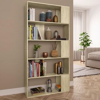 vidaXL Estanter&iacute;a Madera Contrachapada Color Roble Sonoma 80x24x159 Cm Vidaxl
