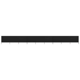 Berkfield Home 9-panel Wind Screen Fabric 1200x120 cm Black