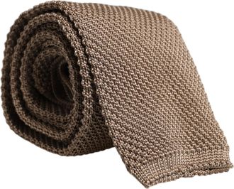 Dolce & Gabbana Silk Knit Necktie - Brown