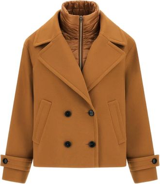 Herno double-breasted cropped jacket - Neutrals