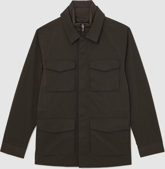 Reiss Green Removable-gilet Safari Jacket, Xxl