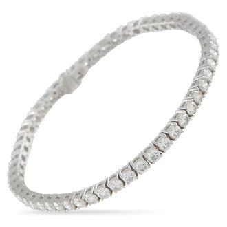 Luxury Bazaar 18K White Gold 6.91ct Diamond Tennis Bracelet MF06-041526