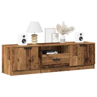 Berkfield Home TV Cabinet Old Wood 140x35x40 cm Engineered Wood in Brown | Size: 140 x 35 x 40 cm