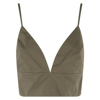 Federica Tosi Dames, Tops, Groen, Maat: XS Katoen