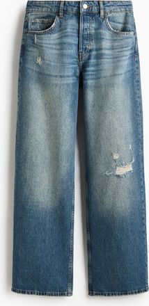 H&M Wide Leg Regular Waist Jeans - Blue