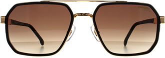 Carrera Rectangle Mens Matte Black Gold Brown Green Anti Reflex 1069/S Metal - One Size