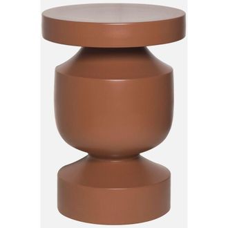 Sweeek Sweeek - Mesa auxiliar de metal, Alma, Terra Cotta, 30.5x30.5x46.5 cm