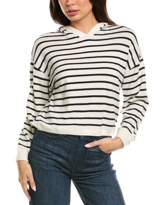 The Cashmere Project The Cashmere Project Striped Cashmere Hoodie