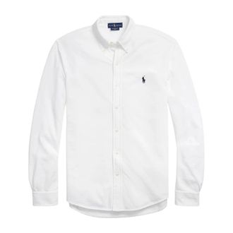Polo Ralph Lauren Featherweight Mesh Shirt Classic Style - Heren - Casual Overhemden - Wit - XL - Katoen - Overhemden