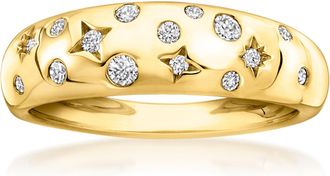 RS Pure by Ross-Simons Scattered Lab-Grown Diamond Ring in 18kt Gold Vermeil