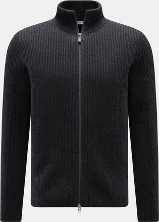 Braun Hamburg Men - Cashmere cardigan anthracite melange