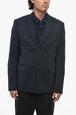 Off-white Blazer STAFF UNIFORM in Lana Vergine con Rever Classico Off-White