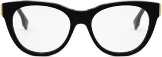 Fendi Glasses, female, Black, Size: 53 MM First Round Optical Frame