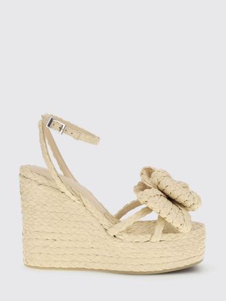 Mach & Mach Sandalo con zeppa Mach & mach in rafia intrecciata