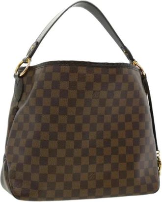 Louis Vuitton Pre-owned Damier Ebene Schoudertas - Dames - Vintage Schoudertas - Bruin - ONE Size - Leer - Vintage