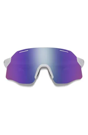 Smith Vert 139mm ChromaPop Polarized Shield Sunglasses in White /Chromapop Violet at Nordstrom