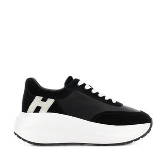 Hogan Black Logo Platform Chunky Sneakers
