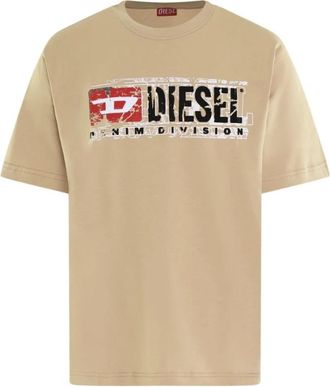 Diesel Beige T-Norm-T6 T-Shirt - Heren - T-shirts - Beige - L - Tops