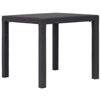 vidaXL Tavolo Da Giardino Marrone 79x79x72 Cm In Plastica Stile Rattan - Vidaxl