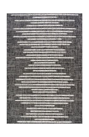 Jonathan Y Designs Zolak Berber Stripe Geometric Indoor/Outdoor Area Rug in Black/ivory at Nordstrom, Size 5Ft 0In X 8Ft 0In