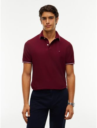 Tommy Hilfiger Mens Regular Fit Tommy Wicking Polo - Burgundy - XXXL