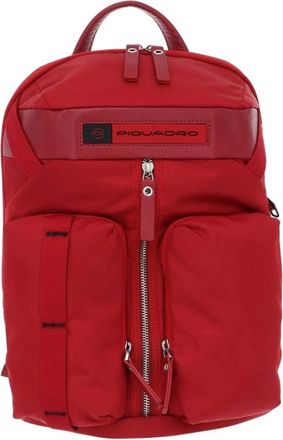 Piquadro Nylon Rugzak - Dames - Rugzakken - Rood - ONE Size - Nylon - Tassen