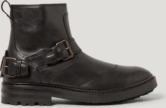 Belstaff Trialmaster Boot Mens Smooth Leather Black Size UK 11