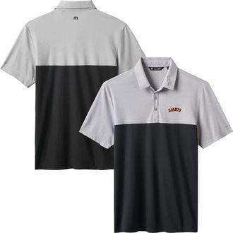 Travis Mathew Mens TravisMathew Gray/Black San Francisco Giants Home Run Leader Tri-Blend Polo at Nordstrom, Size Medium