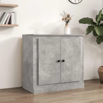vidaXL Vidaxl - Aparador De Madera Contrachapada Gris Hormig&oacute;n 70x35,5x67,5 Cm