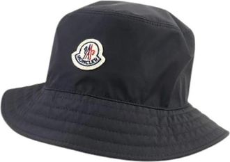 Moncler Pre-owned Accessories, male, Black, Size: ONE SIZE Pre-owned Nylon Bucket Hat