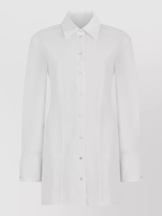 Alexander Wang cotton shirt dress pearl button detail
