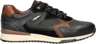 Australian Footware Elegante Leren Schoen Zwart Bruin - Heren - Sneakers - Veelkleurig - 40 EU - Leer - Schoenen