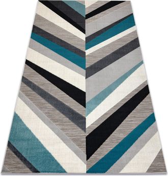 RugsX Rugsx - Alfombra Lisboa 27237654 Espina De Pescado Gris / Azul Grey 120x170 Cm