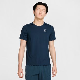 Nike Mens Court Advantage Dri-FIT Tennis Top in Blue | FZ6910-478