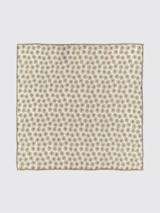 Brunello Cucinelli Geometric Pattern Pure Silk Pocket Square