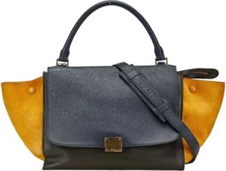 Celine Pre-owned Handbags, female, Black, Size: ONE SIZE Pre-owned Suede celine-bags