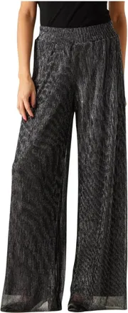 Notre-V Zilver Pantalon Eleysa - Dames - Wijde Broeken - Grijs - M - Broeken