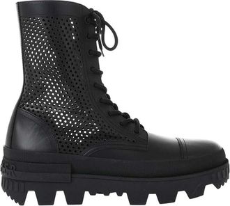 Moncler Black Lace-Up Boots