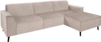 Domo Collection Ecksofa »Amora, inklusive komfortablem Federkern für mehr Sitzkomfort, L-Form« mit Recamiere, zeitlos und elegant, Komfortsitzhöhe 47cm