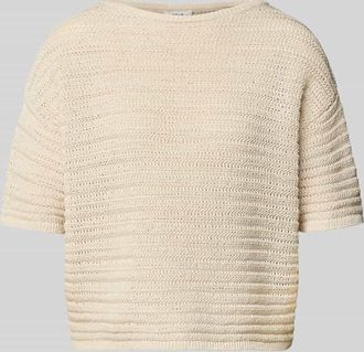 OPUS Strickshirt mit U-Boot-Ausschnitt Modell Pinse breath in Sand, Gr&ouml;&szlig;e 36