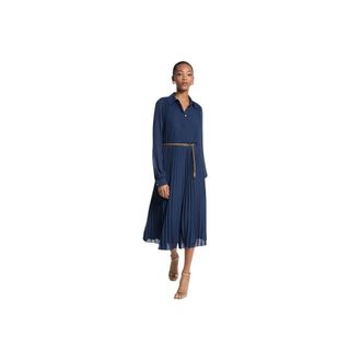 Michael Kors Dames, Jurken, Blauw, Maat: M Poliester