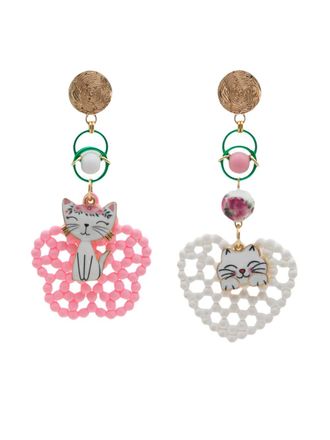Amir Slama charm-appliqu&eacute; drop earrings - Multicolour