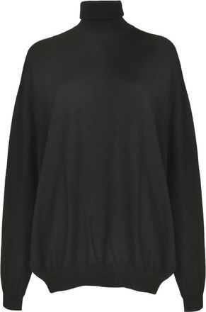 Moschino Stijlvolle Sweaters Collectie - Dames - Coltruien - Zwart - S - Truien & Vesten
