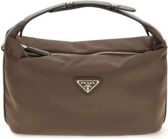 Prada Recycled Polyamide Shoulder Bag Brown