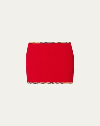 Burberry x Hunza G Devyn Check-Trim Swim Skirt