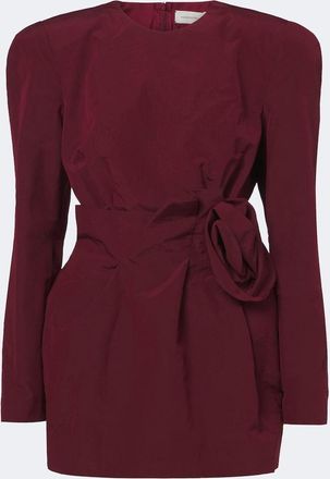 Magda Butrym Floral-appliqu&eacute; cotton and silk minidress